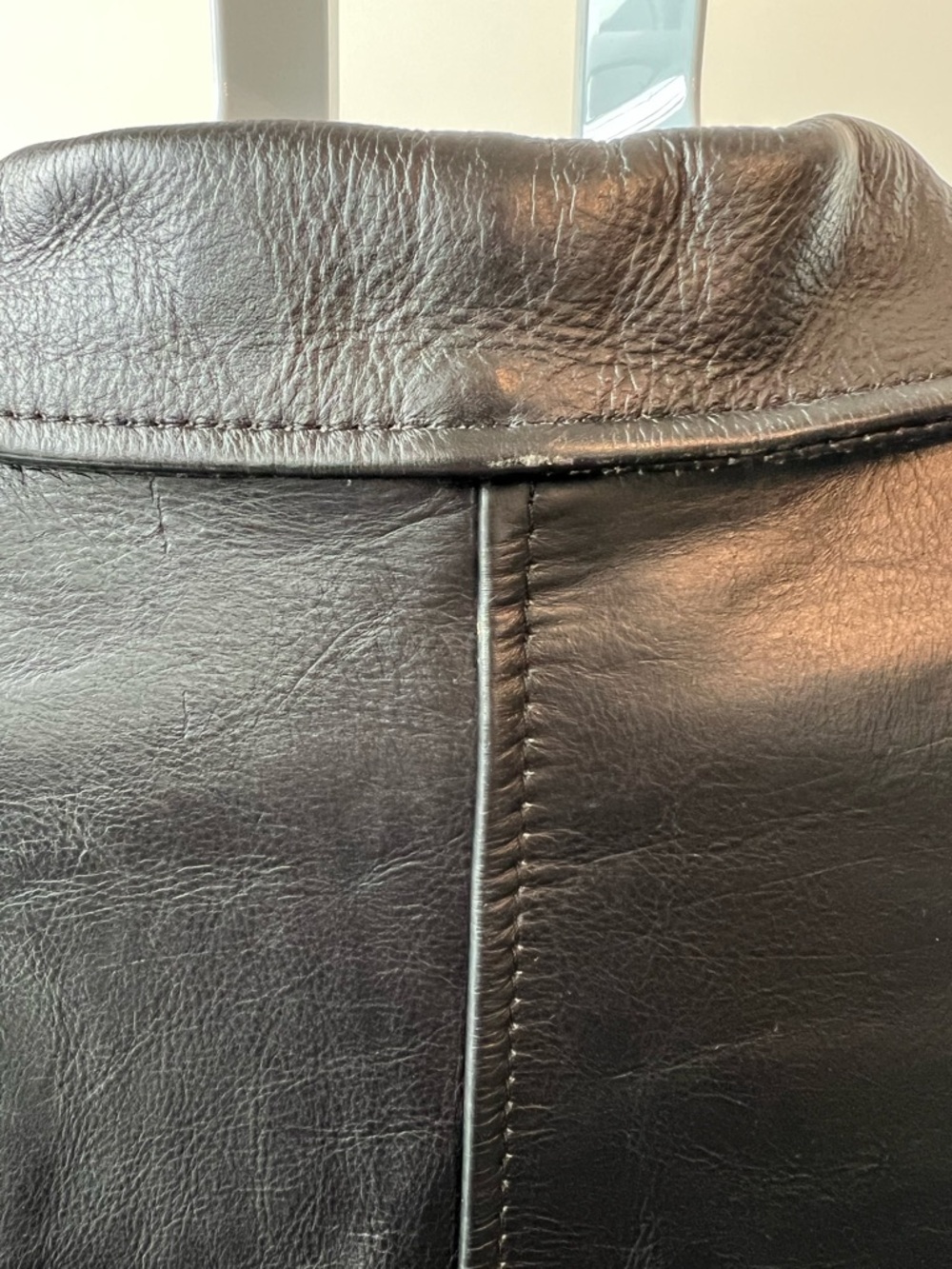 Womens Black Leather Motorcycle Jacket - Picture 10 of 10